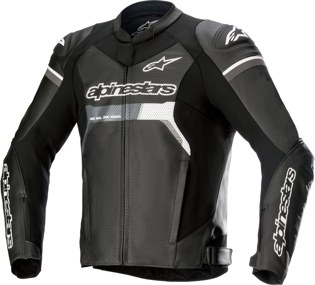 ALPINESTARS GP FORCE AIRFLOW KOŽNA JAKNA CRNO-BIJELA