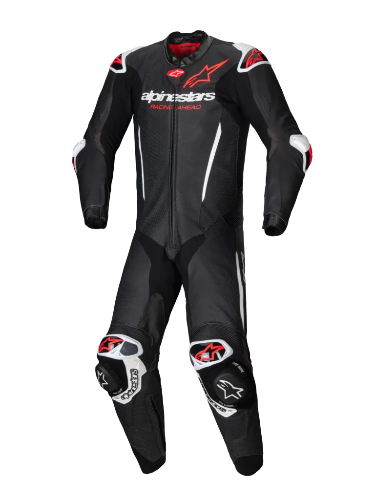 ALPINESTARS 1PC GP-R7 OVERALLS BLACK WHITE FL.RED - Moto-oprema