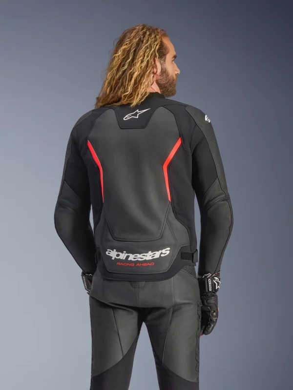 Veste En Cuir Moto Alpinestars GP Force V2 - Taille 52, Protection Nucleon, Noir