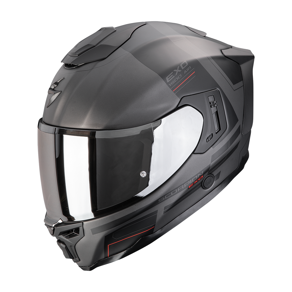 SCORPION EXO-1500 AIR DUAL MATT SILVER BLACK RED