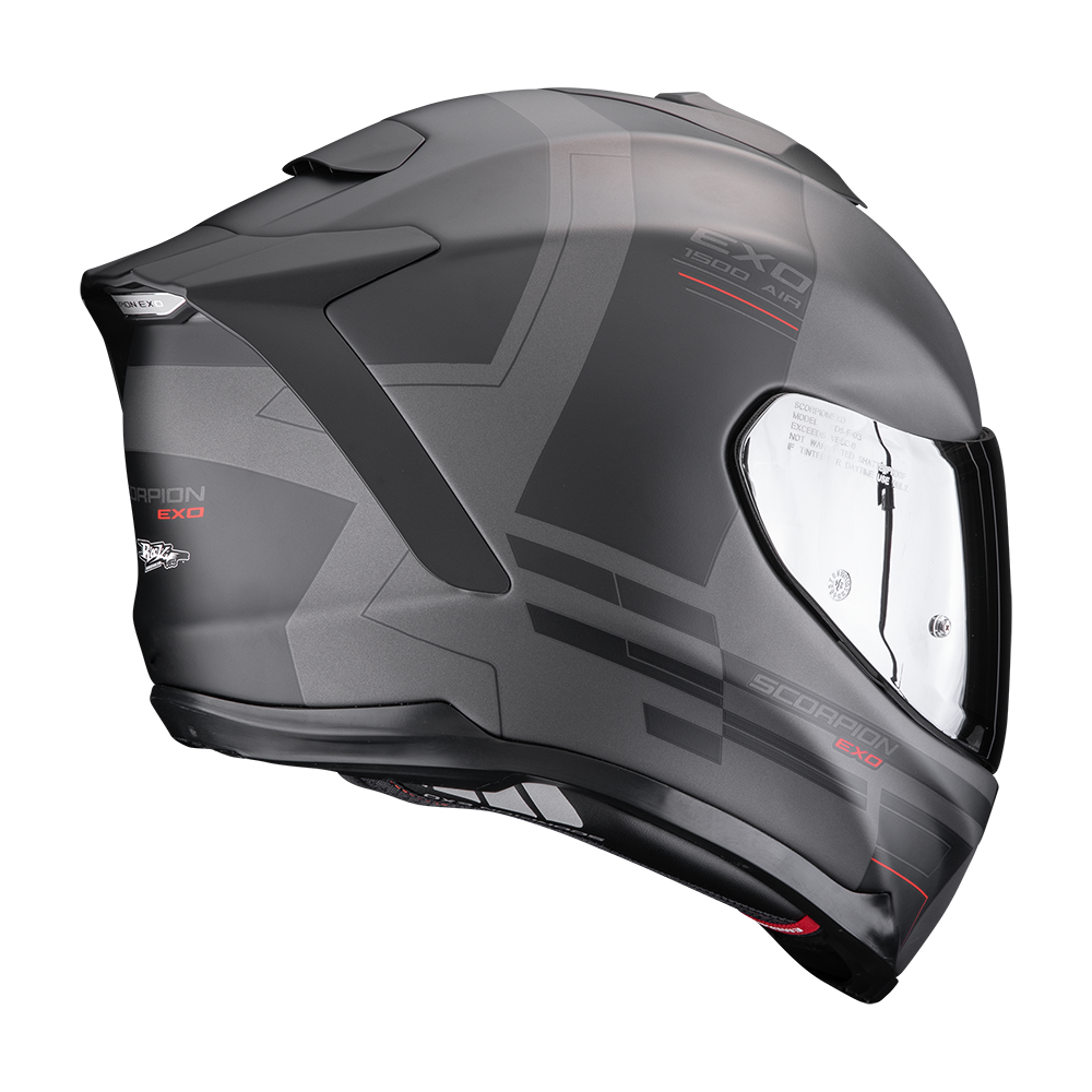 SCORPION EXO-1500 AIR DUAL MATT SILVER BLACK RED - Image 3