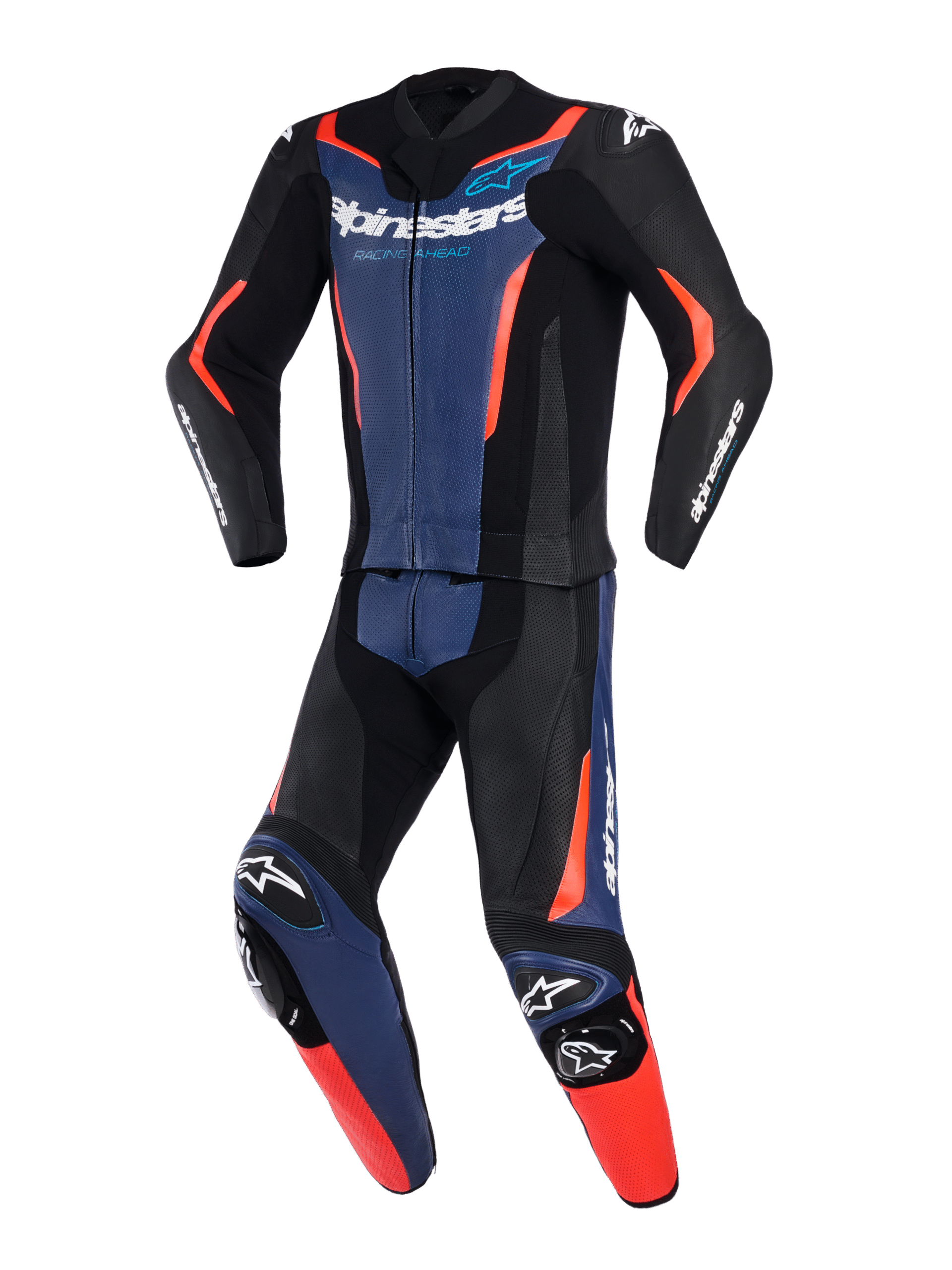 ALPINESTARS GP FORCE 2 DVODELNI KOMBINEZON BLACK BLUE RED