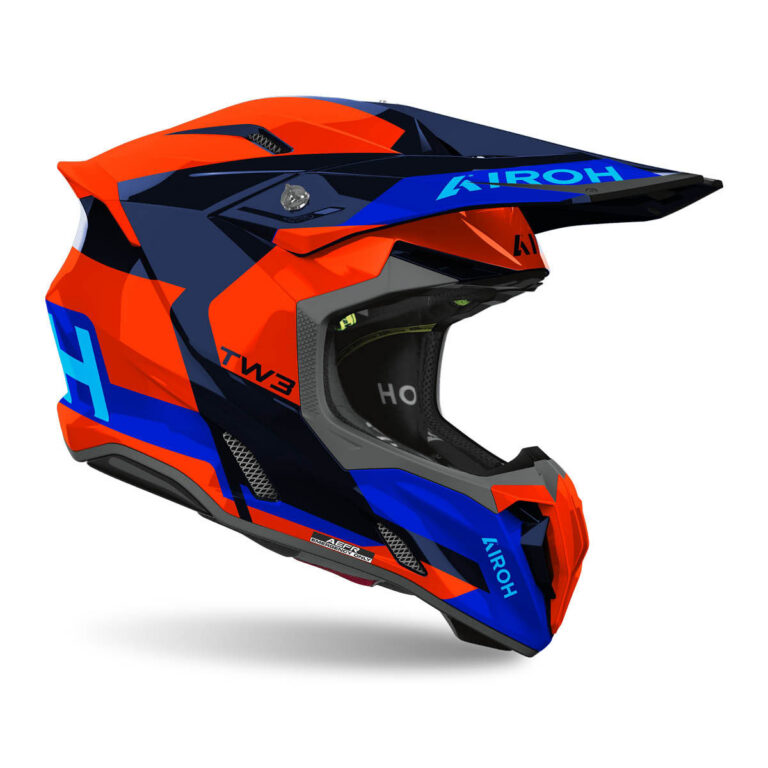 AIROH TWIST 3.0 MX HELM FANCY ORANGE BLAU – Bild 2
