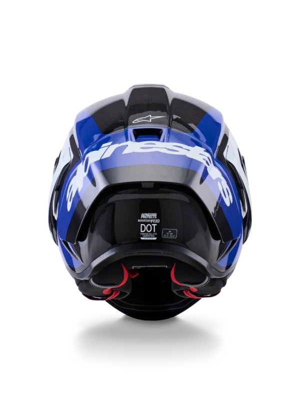 ALPINESTARS SUPERTECH R10 ARIUS ČELADA BLACK WHITE BLUE GLOSSY Price ...