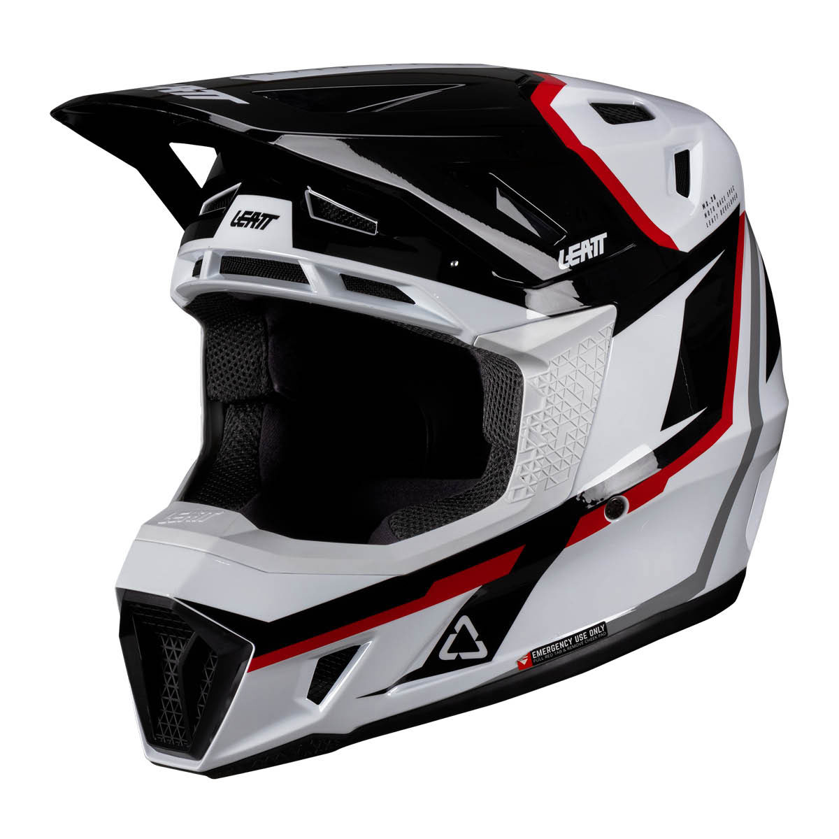 LEATT MX MOTO HELMET 7.5 V26 WHITE WITH GOGGLES