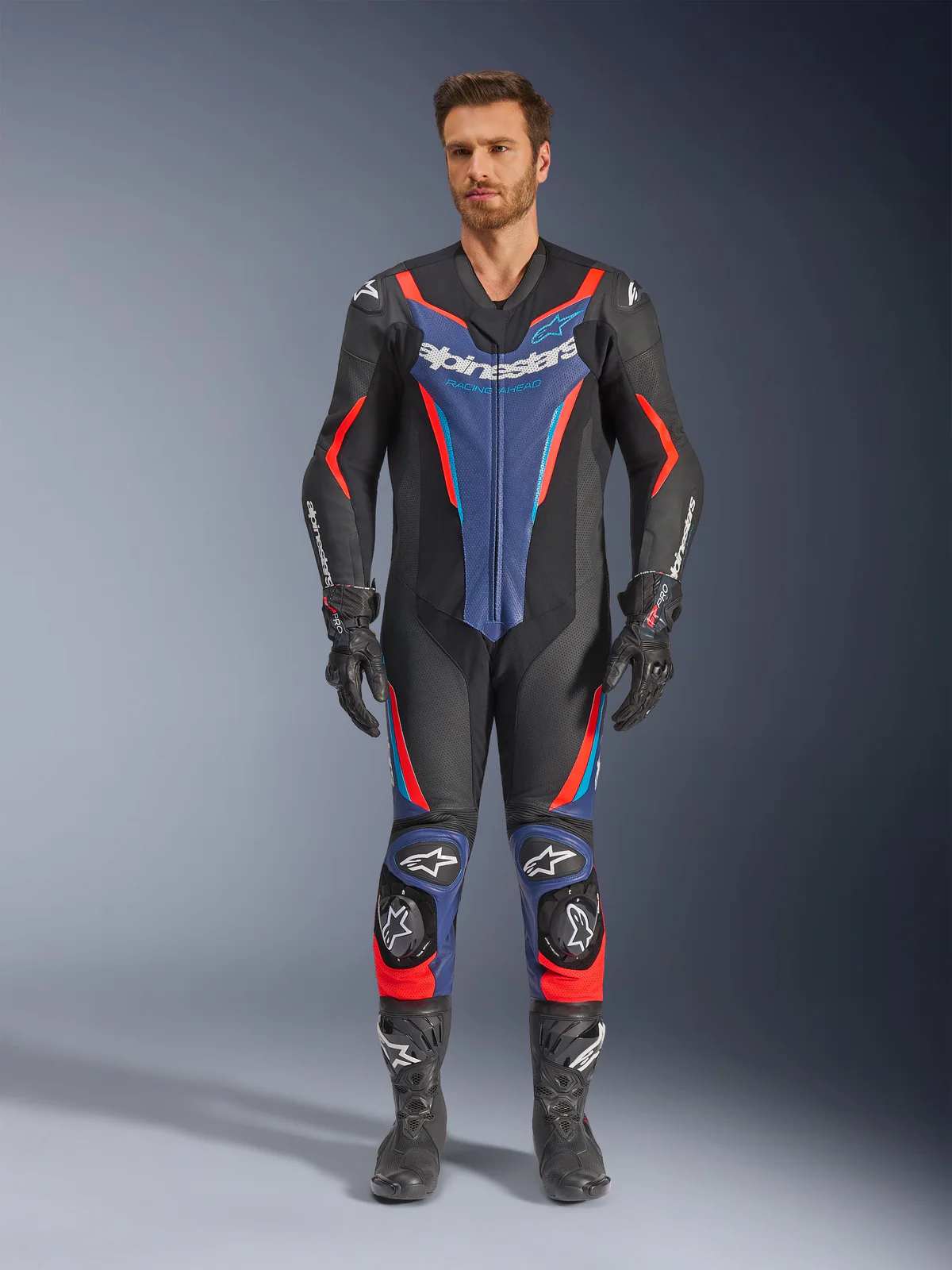 ALPINESTARS GP FORCE 2 V2 JEDNODIJELNO ODIJELO CRNO PLAVO CRVENO FLUO - Slika 3