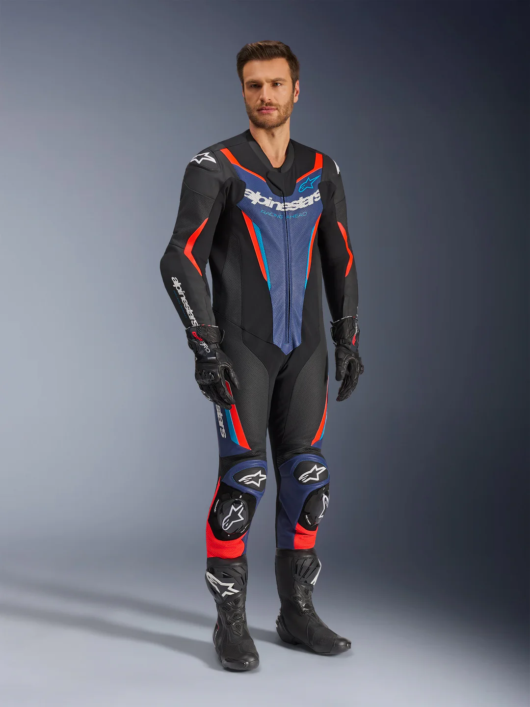ALPINESTARS GP FORCE 2 V2 JEDNODIJELNO ODIJELO CRNO PLAVO CRVENO FLUO - Slika 4