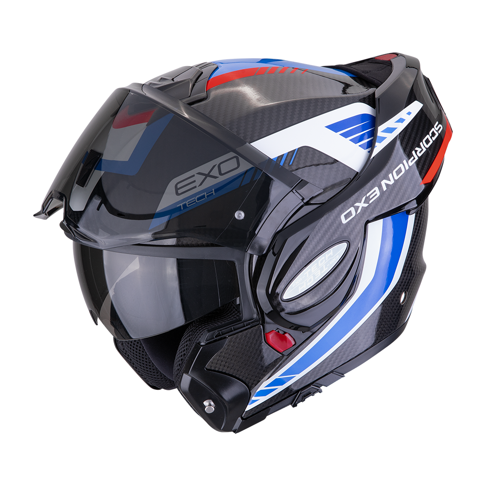 SCORPION EXO-TECH EVO CARBON COSY BLACK BLUE RED - Image 2