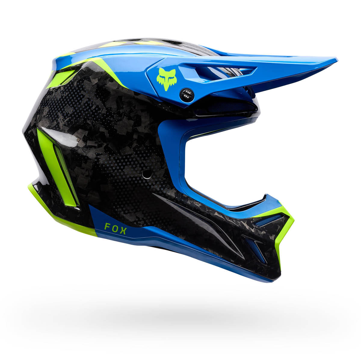 FOX V3 RS MX ČELADA TACTILE BLUE - Image 2