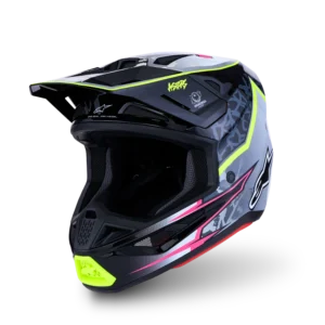 ALPINESTARS MX SM7 BLASTER KACIGA Crna Siva Bijela Žuta Fluorosi