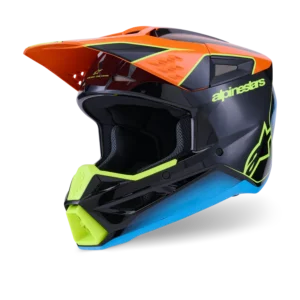 ALPINESTARS MX SM3 FRAY HEMLET Black, Orange, Yellow, Fluorescent, Glossy