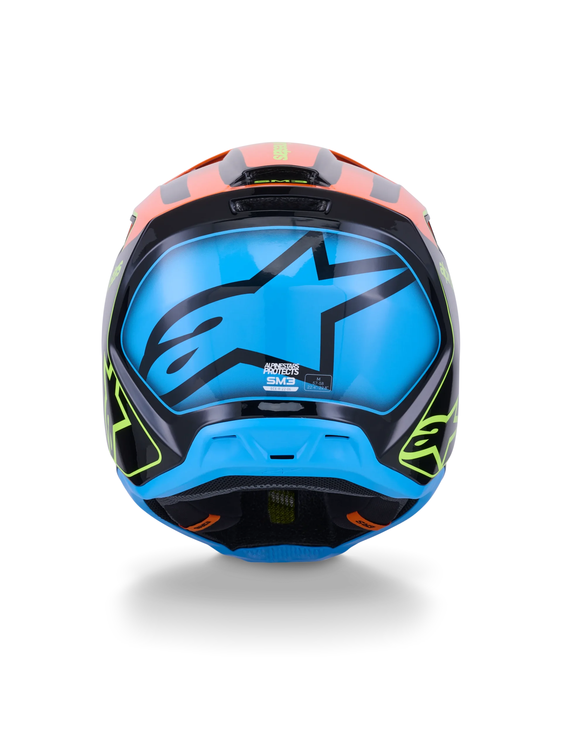 ALPINESTARS MX SM3 FRAY HEMLET Black, Orange, Yellow, Fluorescent, Glossy - Image 6