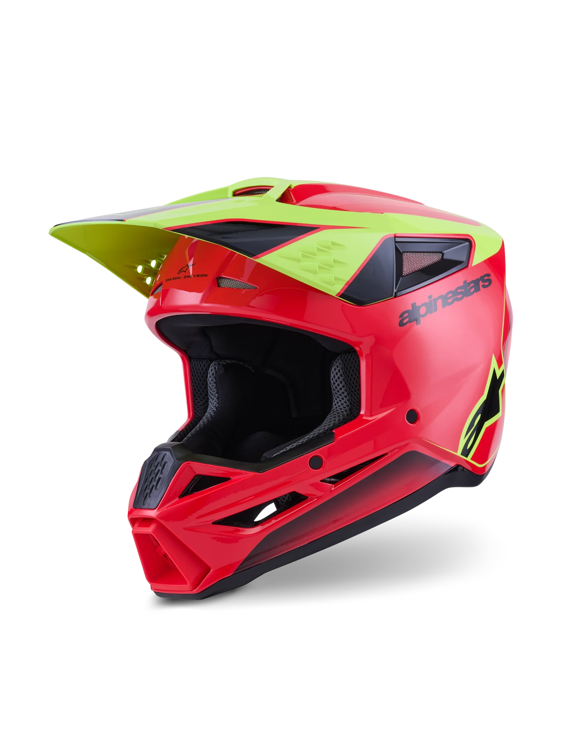 ALPINESTARS MX SM3 FRAY HEMLET Red Yellow Fluo Black Glossy