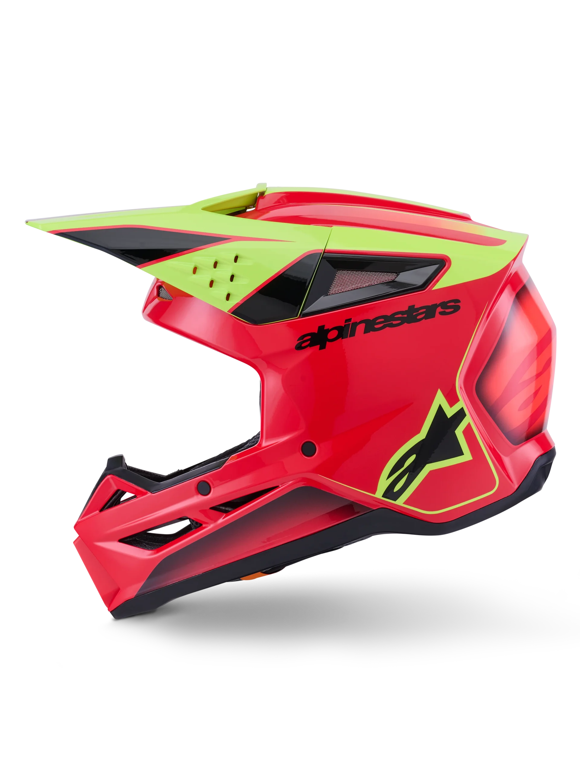 ALPINESTARS MX SM3 FRAY HEMLET Red Yellow Fluo Black Glossy - Image 6