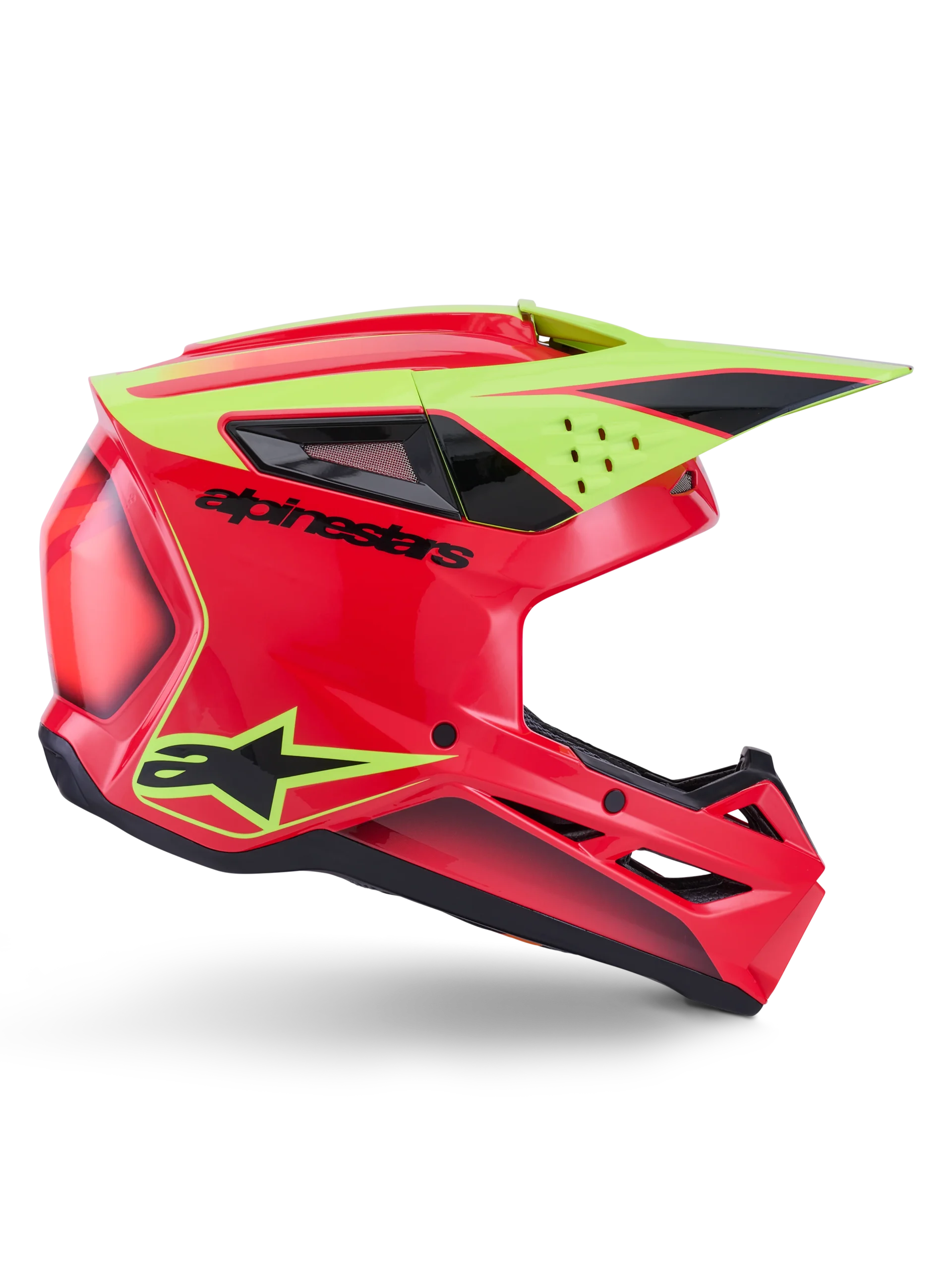ALPINESTARS MX SM3 FRAY HEMLET Red Yellow Fluo Black Glossy - Image 2