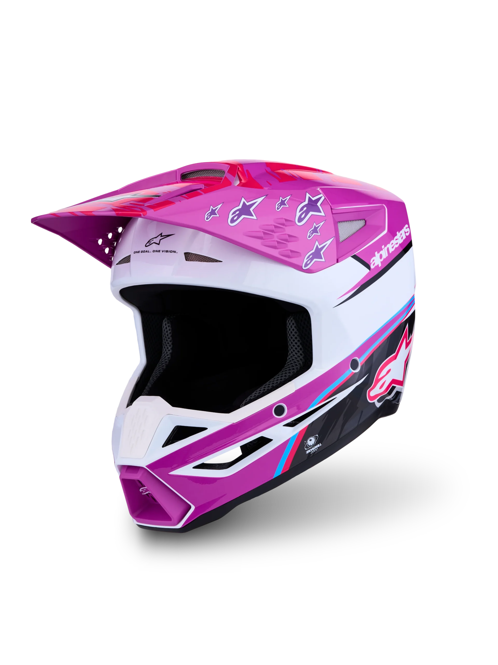 ALPINESTARS MX SM3 FALCOM HEMLET Purple, White, Black, Pink, Fl, Gl