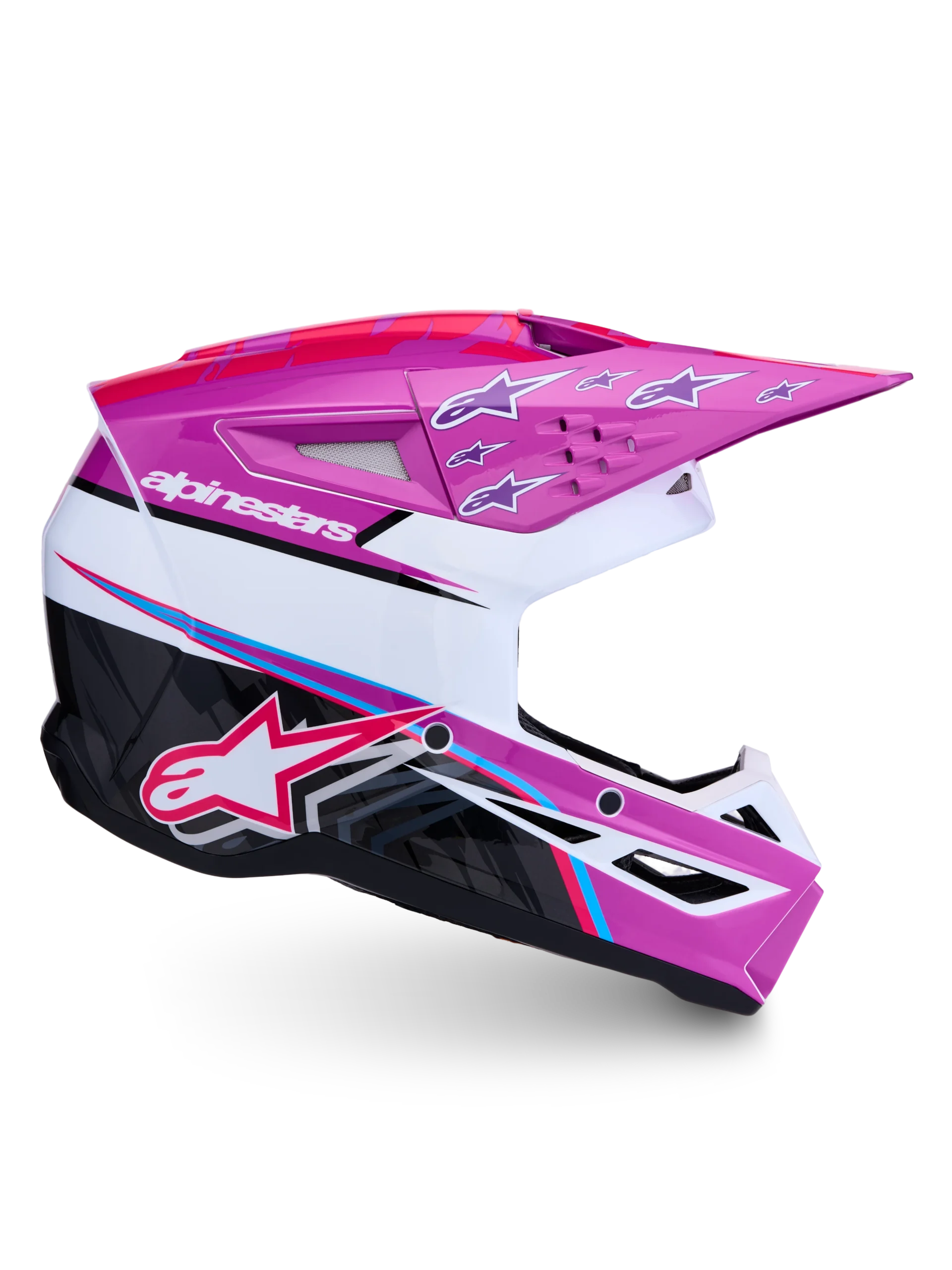 ALPINESTARS MX SM3 FALCOM HEMLET Purple, White, Black, Pink, Fl, Gl - Image 2