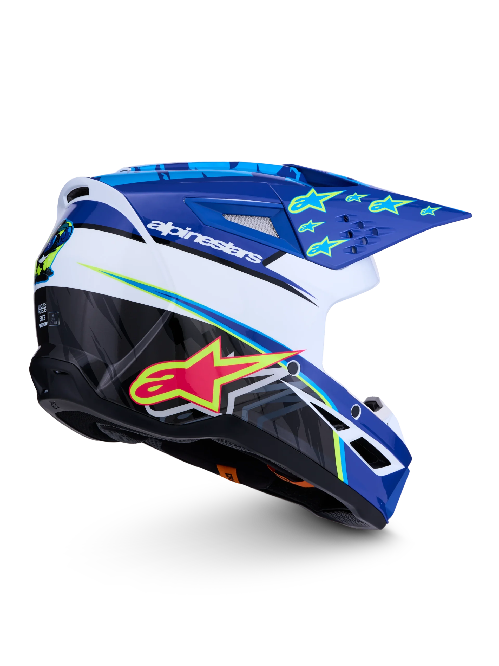 ALPINESTARS MX SM3 FALCOM KACIGA Plava Bijela Crna Roza Žuta Žuta Zelena - Slika 4