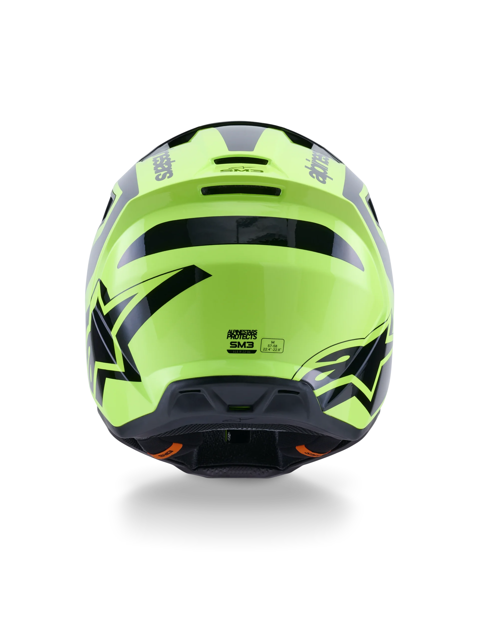 ALPINESTARS MX SM3 HEAT HEMLET Yellow Fluo Black Glossy – Bild 5