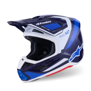 ALPINESTARS MX SM7 RISE KACIGA Plavo Bijela Sjajna