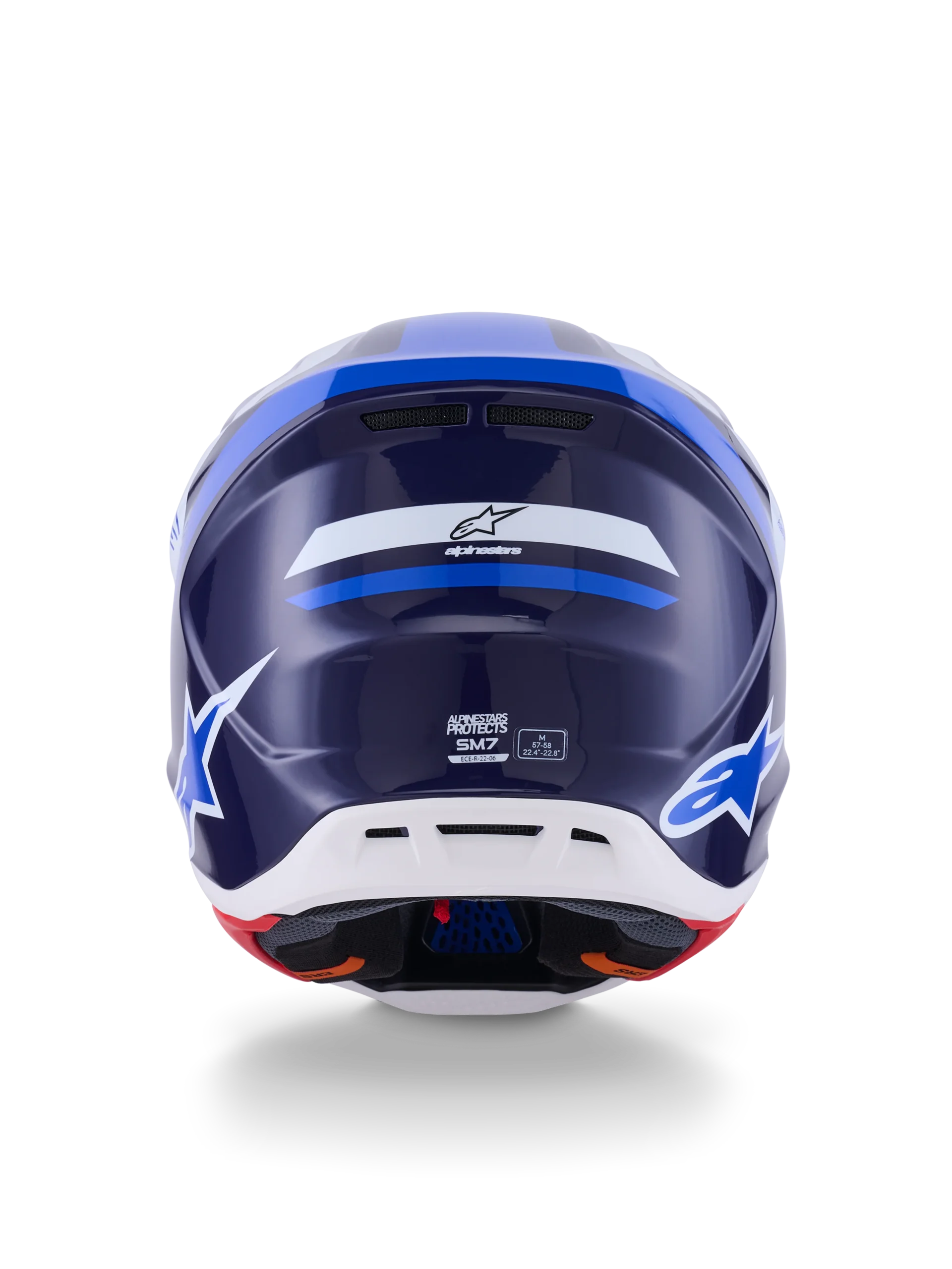 ALPINESTARS MX SM7 RISE HEMLET Blau-Weiß, glänzend – Bild 5