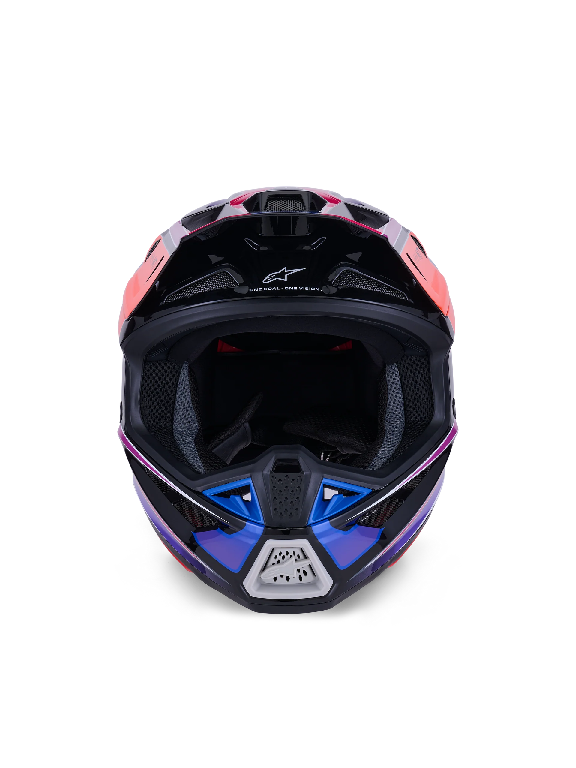 ALPINESTARS MX SM7 FUSE HEMLET Blue Purple Pink Glossy - Image 3