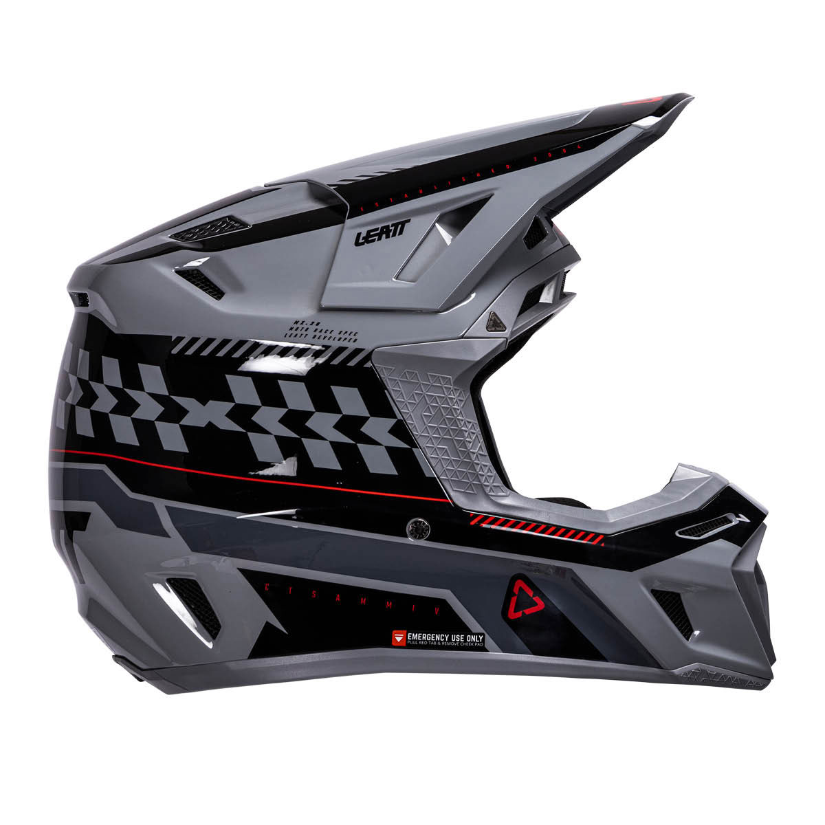 LEATT MX KACIGA MOTO 8.5 KOMPOZITNA V26 SIVA S ZAŠTITNIM NAOČALAMA - Slika 5
