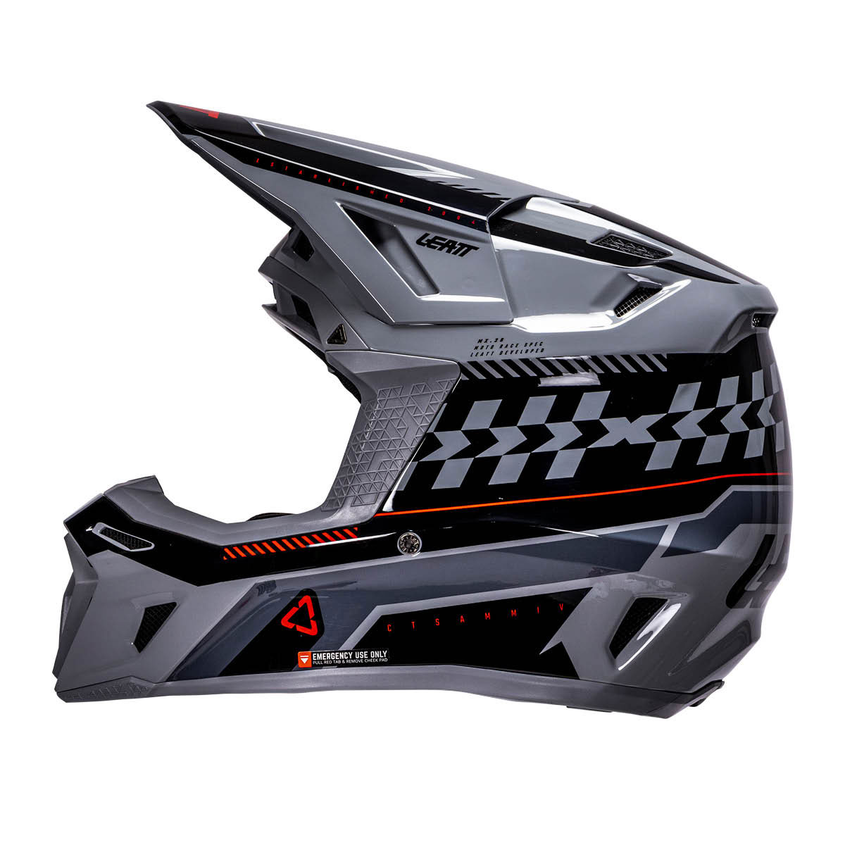 LEATT MX KACIGA MOTO 8.5 KOMPOZITNA V26 SIVA S ZAŠTITNIM NAOČALAMA - Slika 3