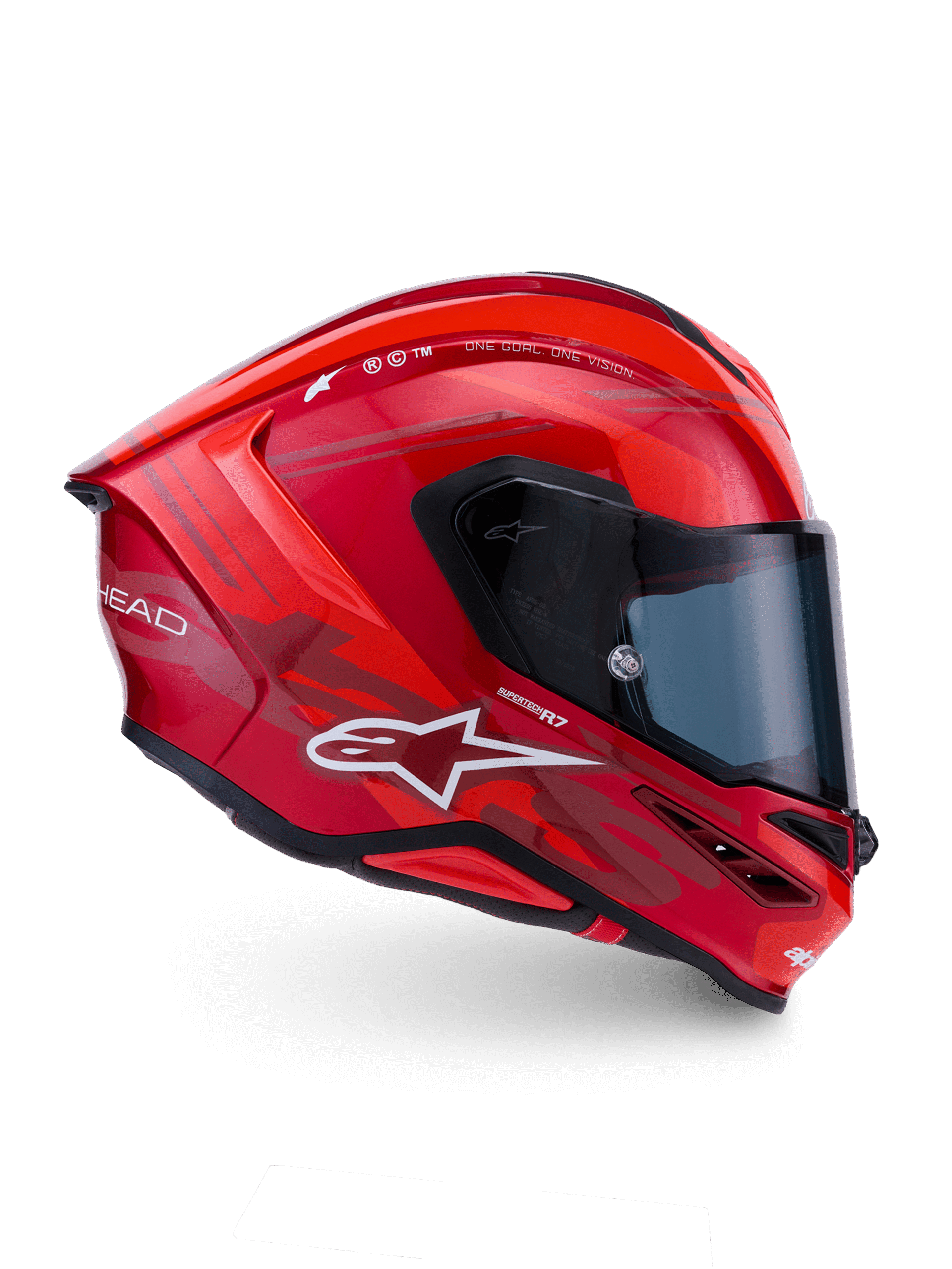 ALPINESTARS S-R7 A-CORE ČELADA RDEČA / BELA / SIJAJNA